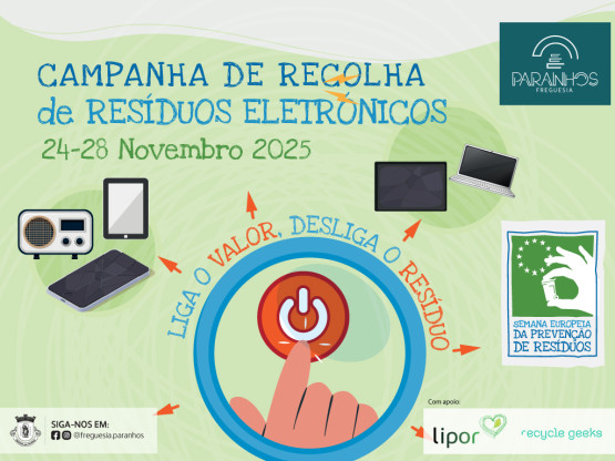Campanha de Recolha de Resíduos Eletrónicos | 24 a 28 de novembro