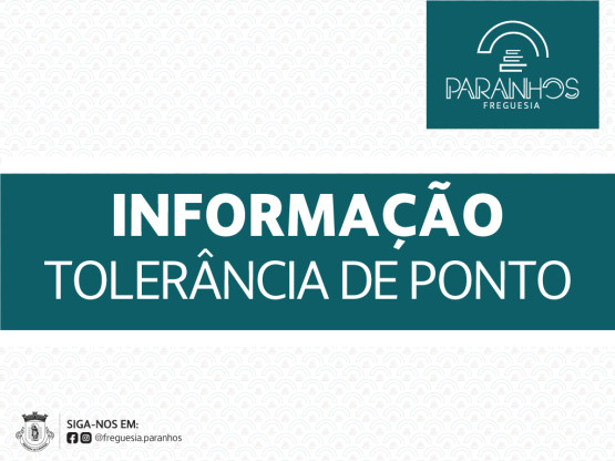 Aviso - Tolerância de ponto - 24, 26 e 31 de dezembro de 2025 e 2 de janeiro de 2026