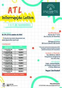 ATL Interrupção Letiva - 5 e 6 de novembro 2026